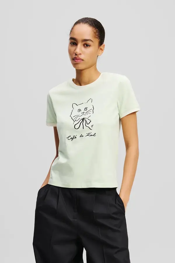 Karl Lagerfeld Karl Lagerfeld Bombažna kratka majica Karl Lagerfeld