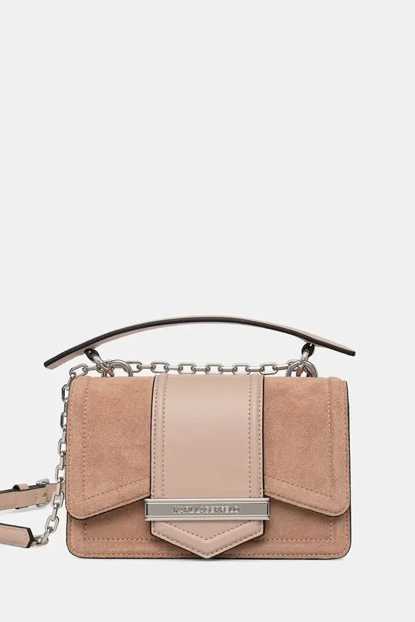 Karl Lagerfeld Karl Lagerfeld crossbody torbica ženska semiš K/NOVA