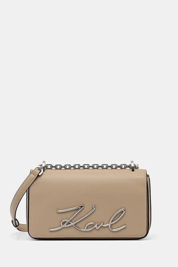Karl Lagerfeld Karl Lagerfeld crossbody torbica ženska usnjena K/SIGNATURE