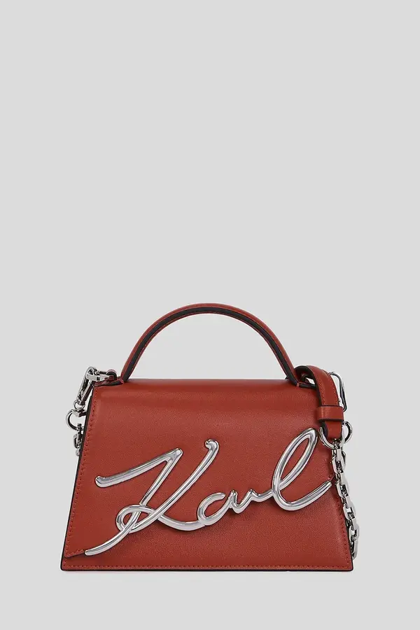 Karl Lagerfeld Karl Lagerfeld crossbody torbica ženska usnjena K/SIGNATURE