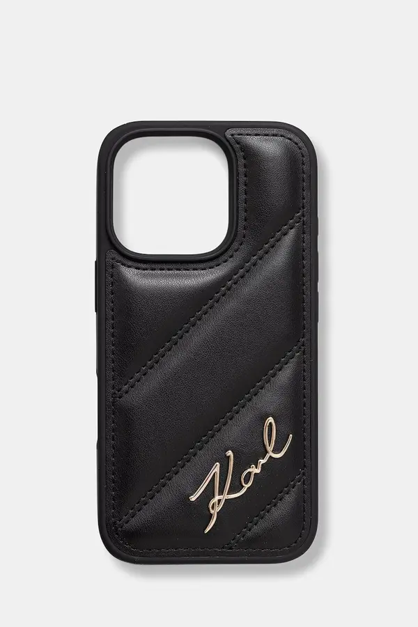 Karl Lagerfeld Karl Lagerfeld etui za telefon iz umetnega usnja iPhone 16 Pro