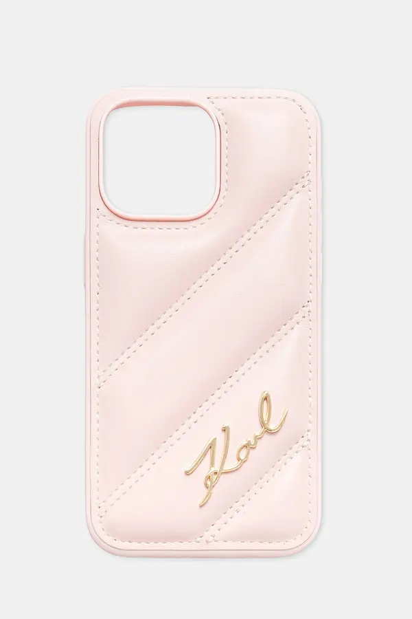 Karl Lagerfeld Karl Lagerfeld etui za telefon iz umetnega usnja Phone 15 Pro Max