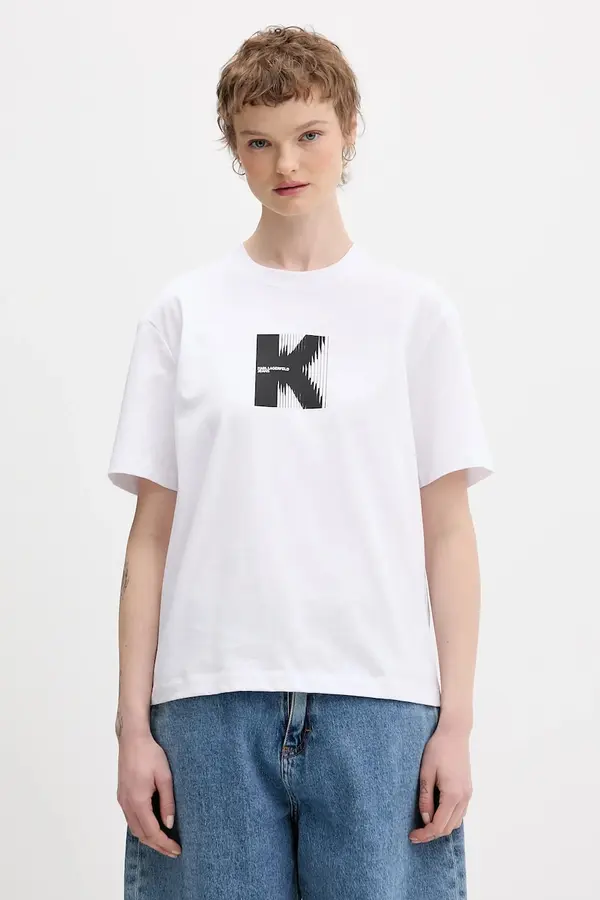 Karl Lagerfeld Jeans Karl Lagerfeld Jeans Bombažna kratka majica Karl Lagerfeld Jeans