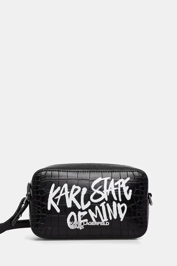 Karl Lagerfeld Jeans Karl Lagerfeld Jeans crossbody torbica ženska iz umetnega usnja