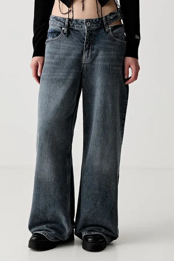 Karl Lagerfeld Jeans Karl Lagerfeld Jeans kavbojke s širokimi hlačnicami ženske