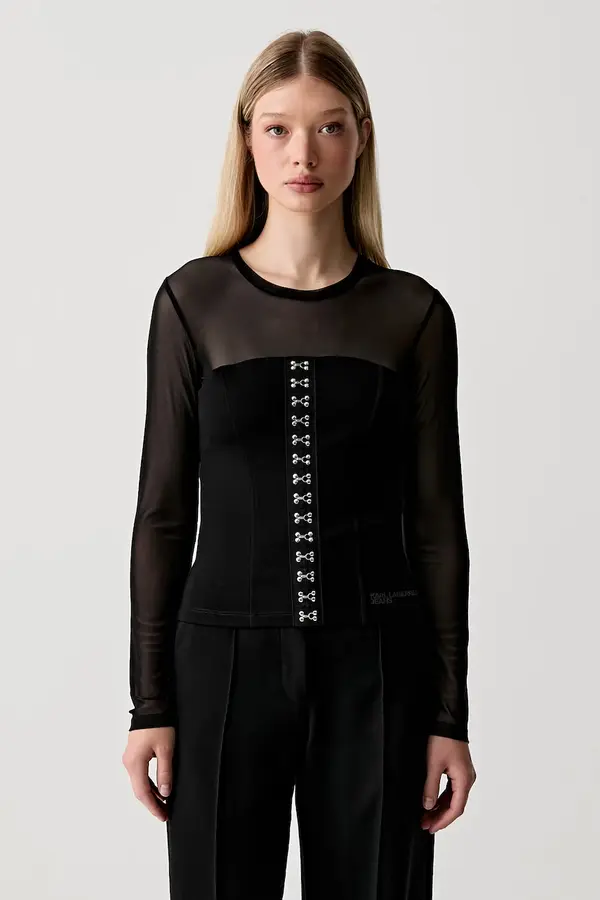 Karl Lagerfeld Jeans Karl Lagerfeld Jeans korzetna bluza ženska z viskozo