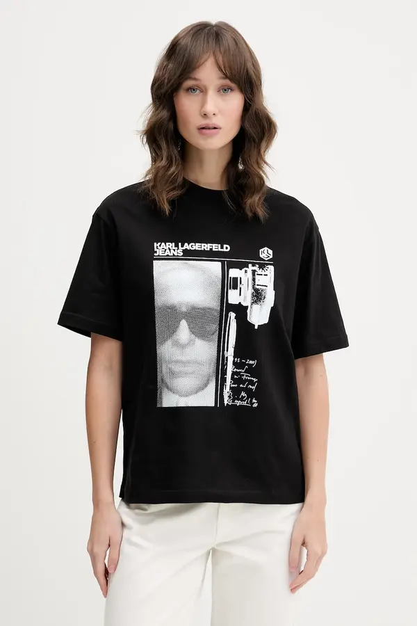 Karl Lagerfeld Jeans Karl Lagerfeld Jeans kratka majica ženska bombažna