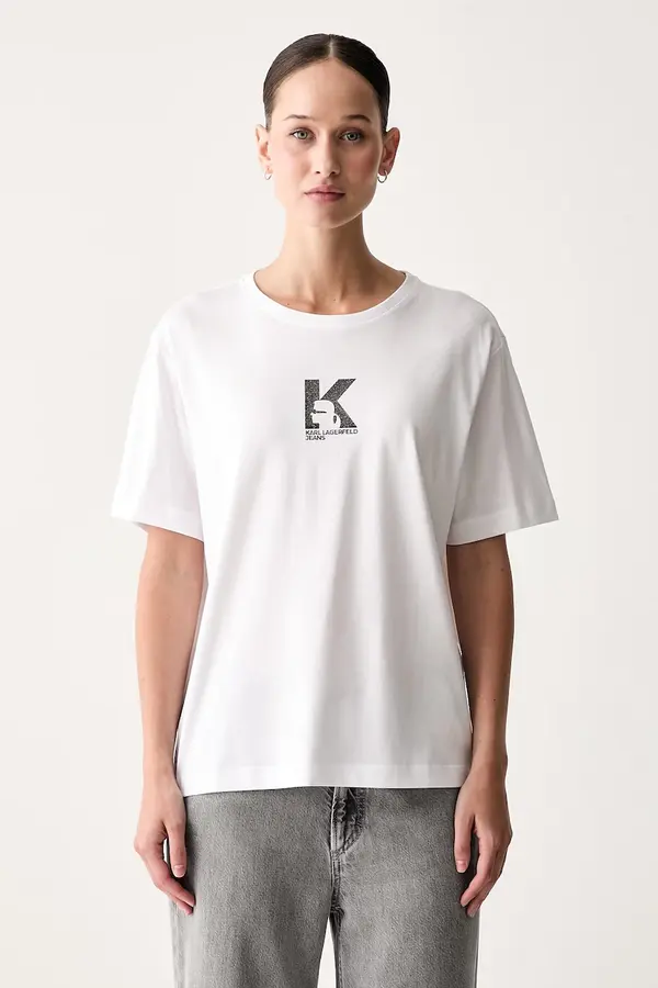 Karl Lagerfeld Jeans Karl Lagerfeld Jeans kratka majica ženska z modalom