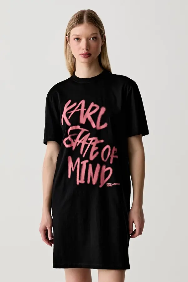 Karl Lagerfeld Jeans Karl Lagerfeld Jeans obleka bombažna