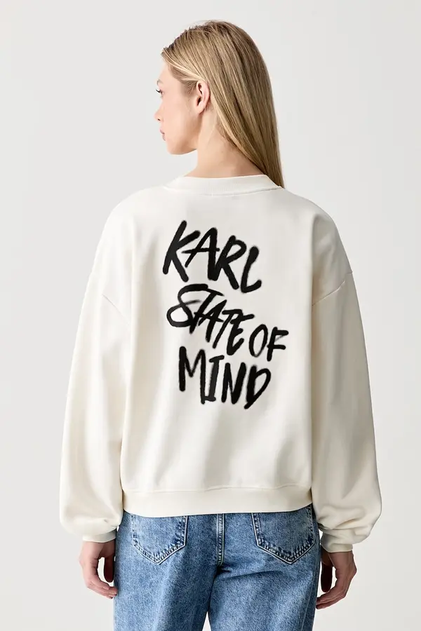 Karl Lagerfeld Jeans Karl Lagerfeld Jeans oversize pulover ženski bombažen