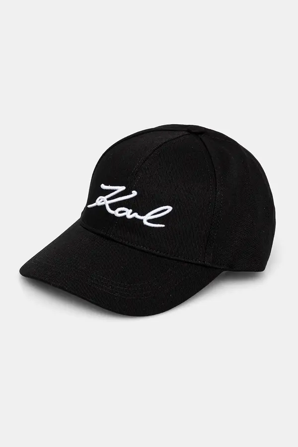 Karl Lagerfeld Karl Lagerfeld kapa s šiltom ženska bombažna K/SIGNATURE