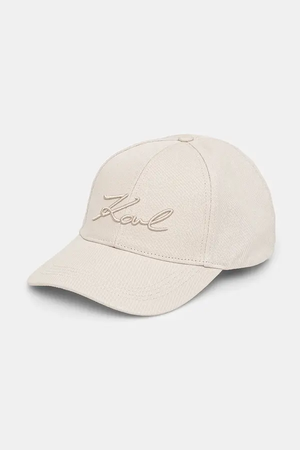Karl Lagerfeld Karl Lagerfeld kapa s šiltom ženska bombažna K/SIGNATURE