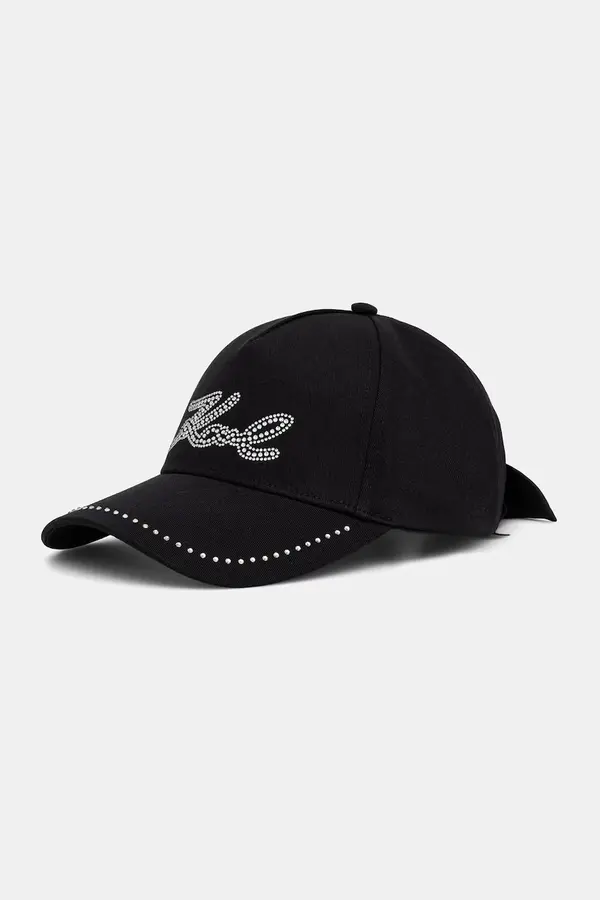 Karl Lagerfeld Karl Lagerfeld kapa s šiltom ženska bombažna K/SIGNATURE