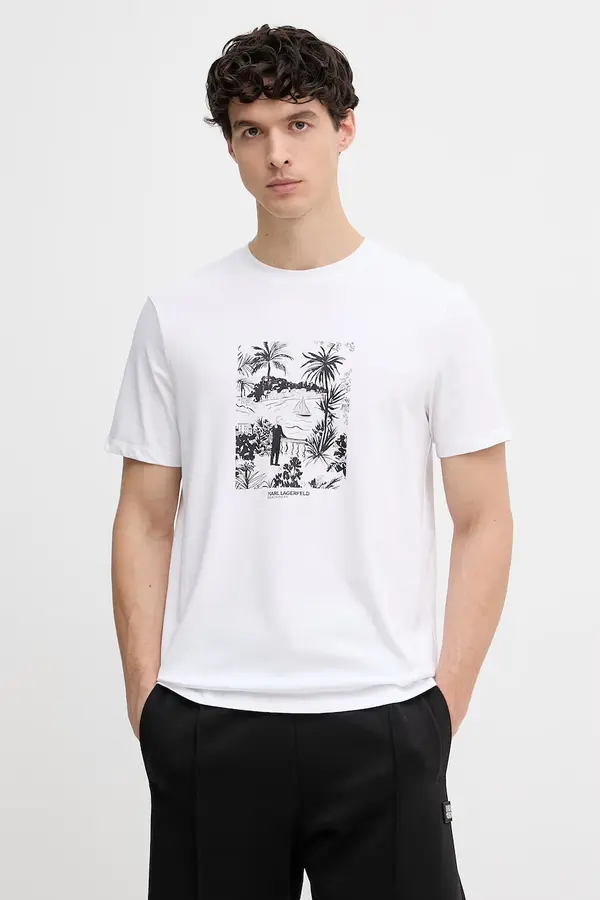 Karl Lagerfeld Karl Lagerfeld kratka majica moška bombažna