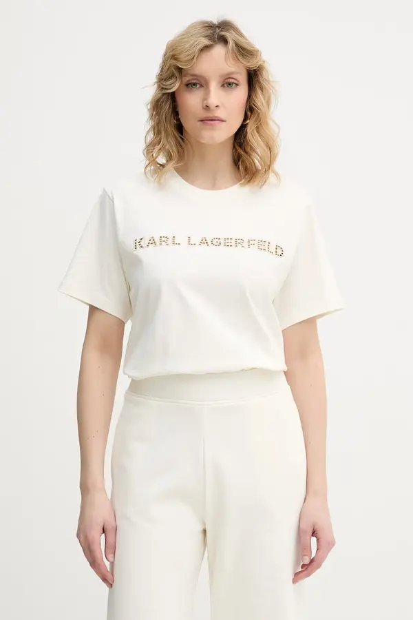 Karl Lagerfeld Karl Lagerfeld kratka majica ženska bombažna
