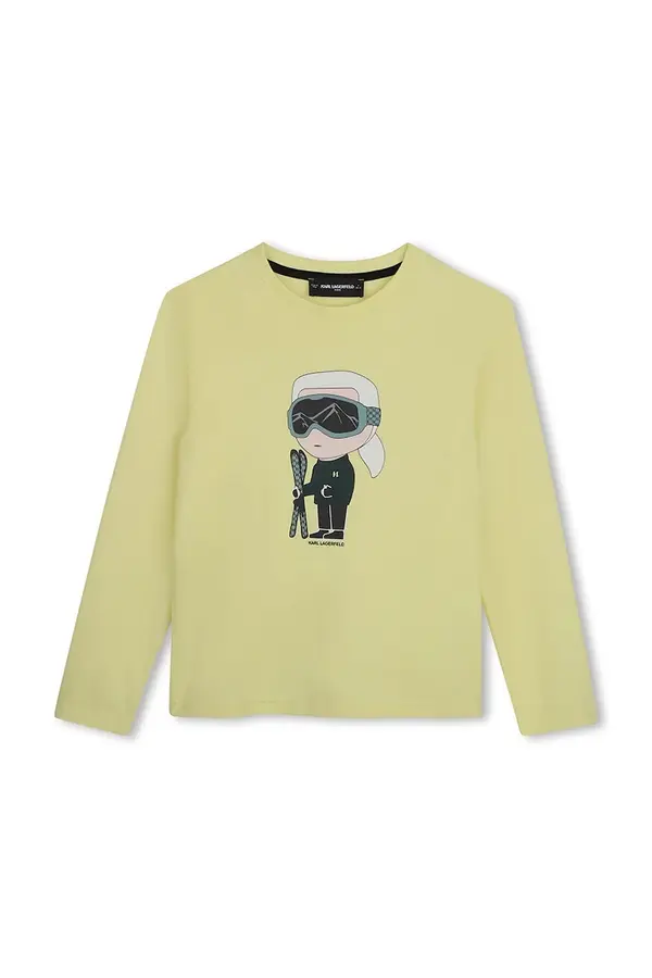 Karl Lagerfeld Karl Lagerfeld majica z dolgimi rokavi otroška bombažna