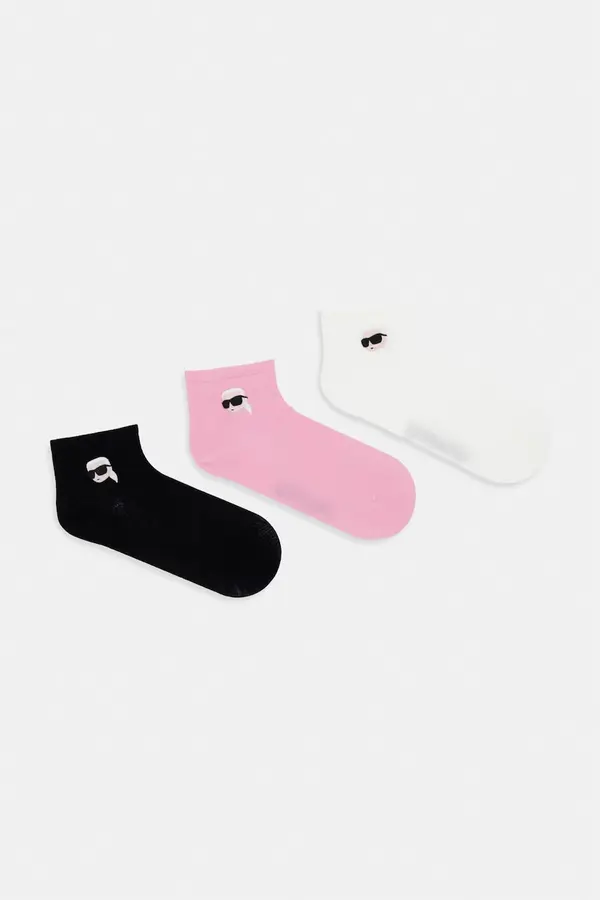 Karl Lagerfeld Karl Lagerfeld nogavice ženske K/IKON paket 3 kosov