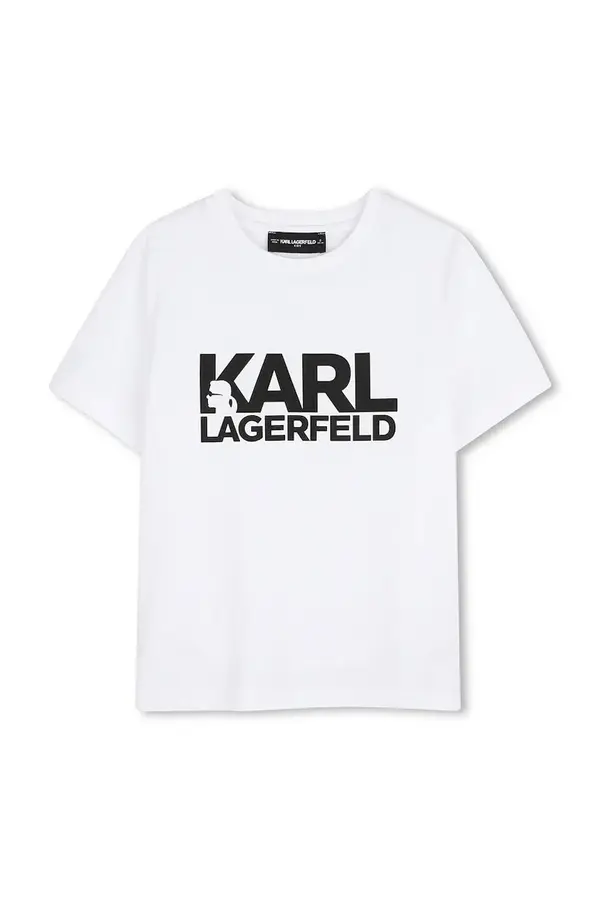 Karl Lagerfeld Karl Lagerfeld Otroška bombažna kratka majica Karl Lagerfeld