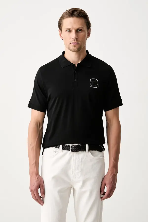 Karl Lagerfeld Karl Lagerfeld polo majica moška bombažna