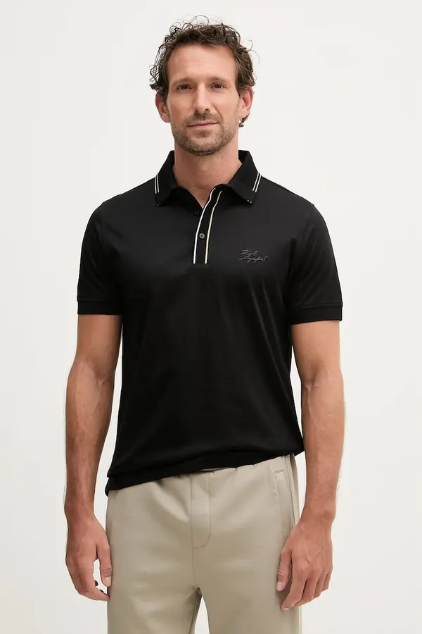 Karl Lagerfeld Karl Lagerfeld polo majica moška bombažna
