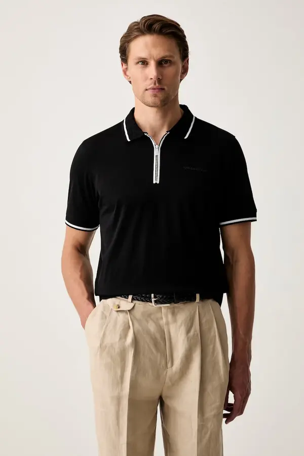 Karl Lagerfeld Karl Lagerfeld polo majica moška bombažna