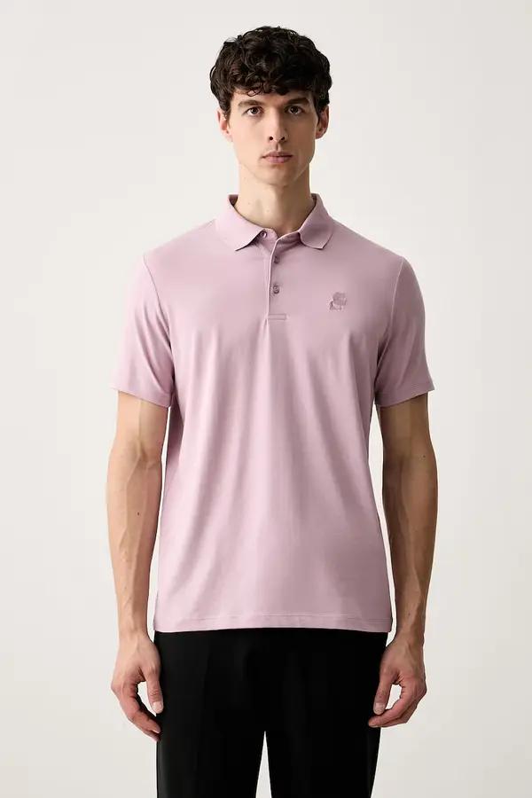 Karl Lagerfeld Karl Lagerfeld polo majica moška bombažna z elastanom