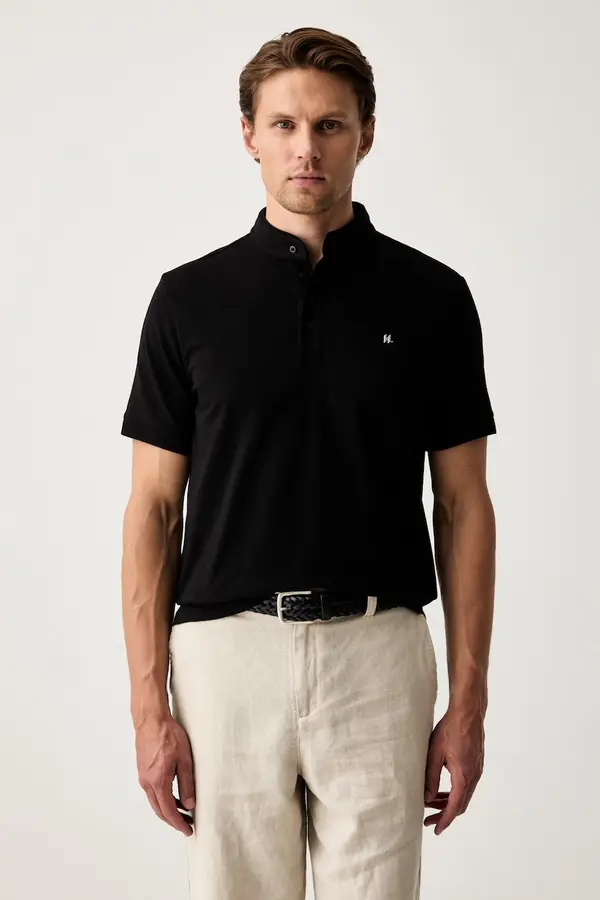 Karl Lagerfeld Karl Lagerfeld polo majica moška bombažna z elastanom
