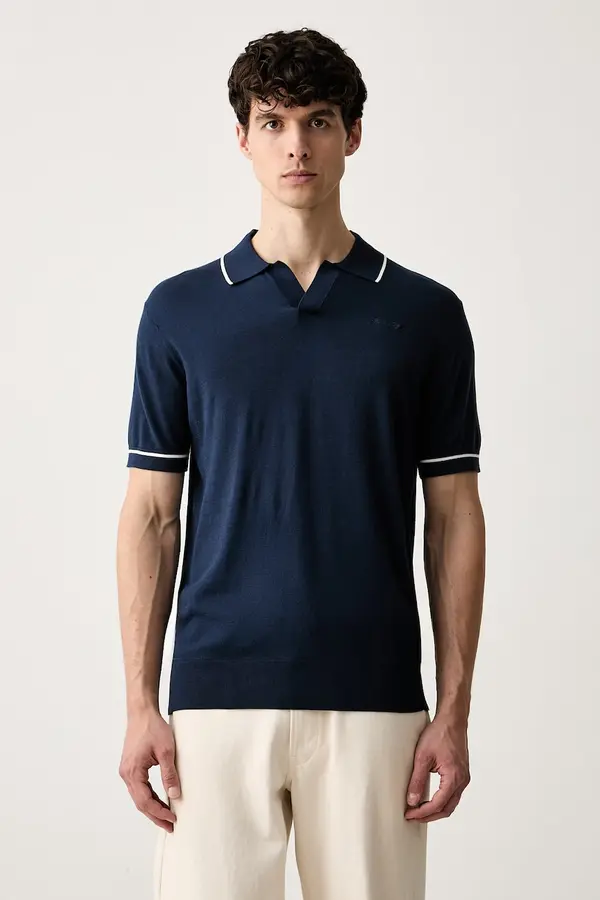 Karl Lagerfeld Karl Lagerfeld polo majica moška z viskozo