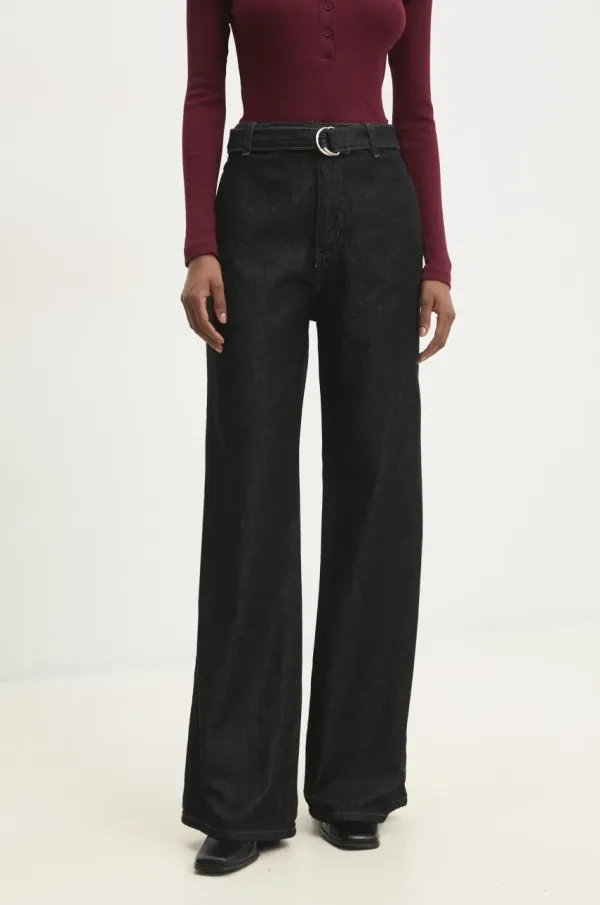 Answear Lab Kavbojke Answear Lab ženski, črna barva