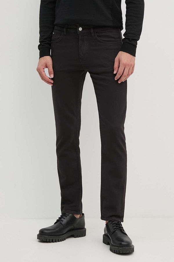 BOSS Kavbojke BOSS moške, črna barva, 50520539