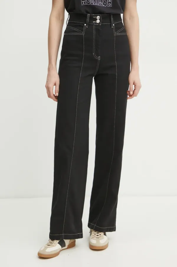 BOSS Orange Kavbojke BOSS Orange ženske, črna barva, 50531036