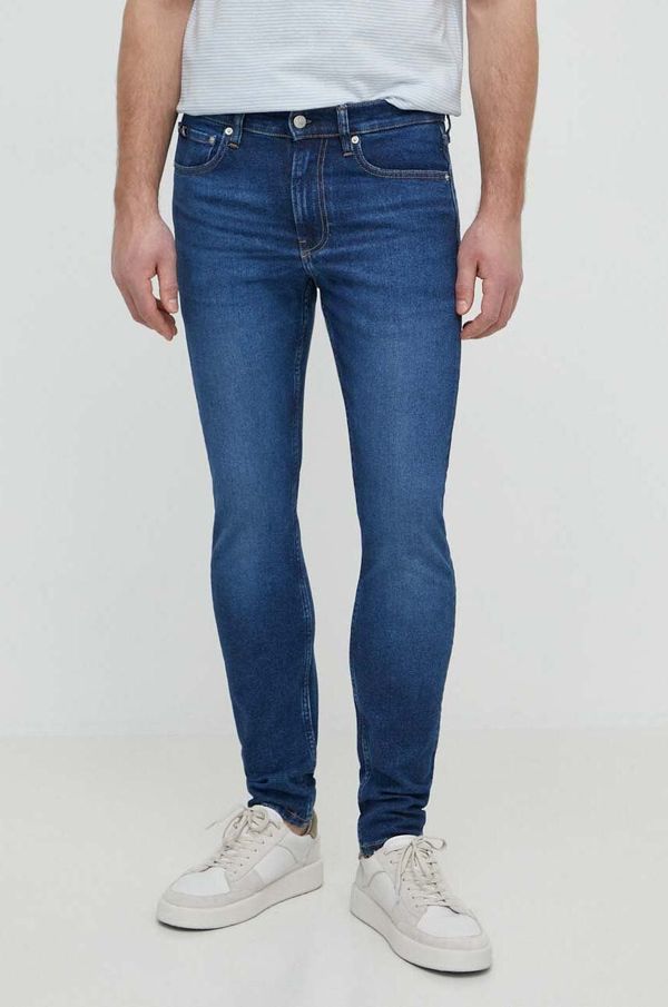 Calvin Klein Jeans Kavbojke Calvin Klein Jeans moške, mornarsko modra barva, J30J324849