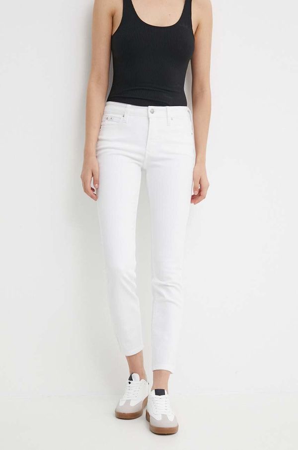 Calvin Klein Jeans Kavbojke Calvin Klein Jeans ženske, bela barva, J20J222778