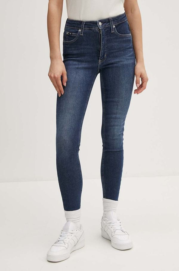 Calvin Klein Jeans Kavbojke Calvin Klein Jeans ženske, mornarsko modra barva, J20J223650