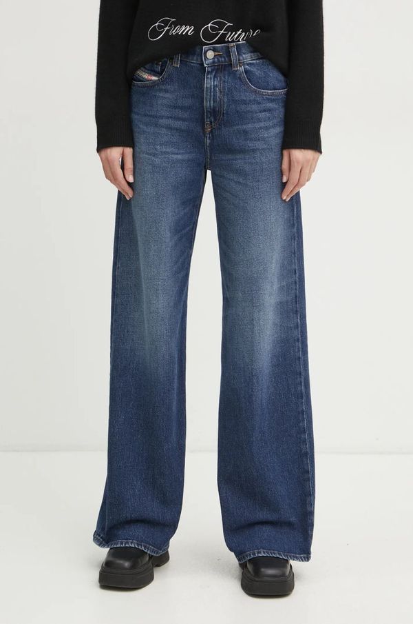 Diesel Kavbojke Diesel 1978 D-AKEMI L.32 TROUSERS ženske, mornarsko modra barva, A03624.09L21