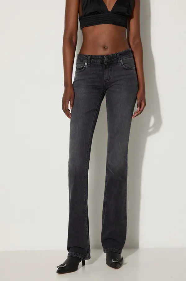 Fiorucci Kavbojke Fiorucci Faded Black Low Rise Bootcut Jeans