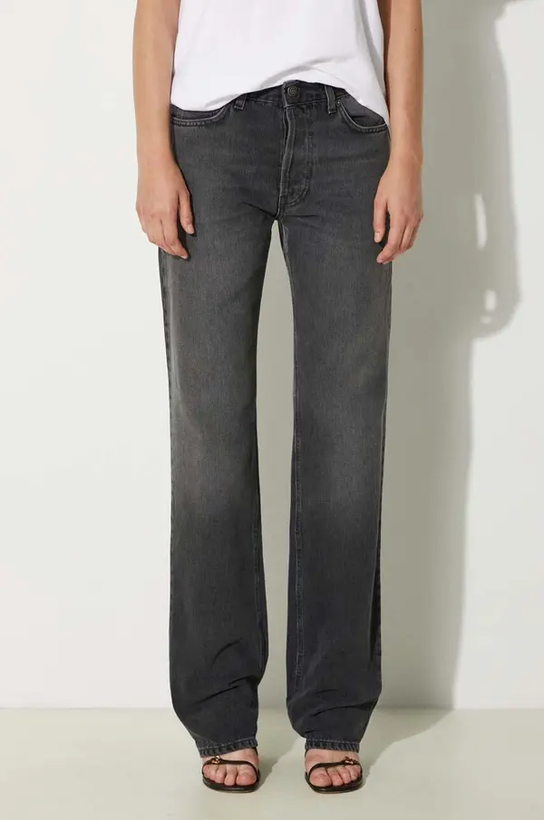 Fiorucci Kavbojke Fiorucci Faded Black Straight Fit Jeans