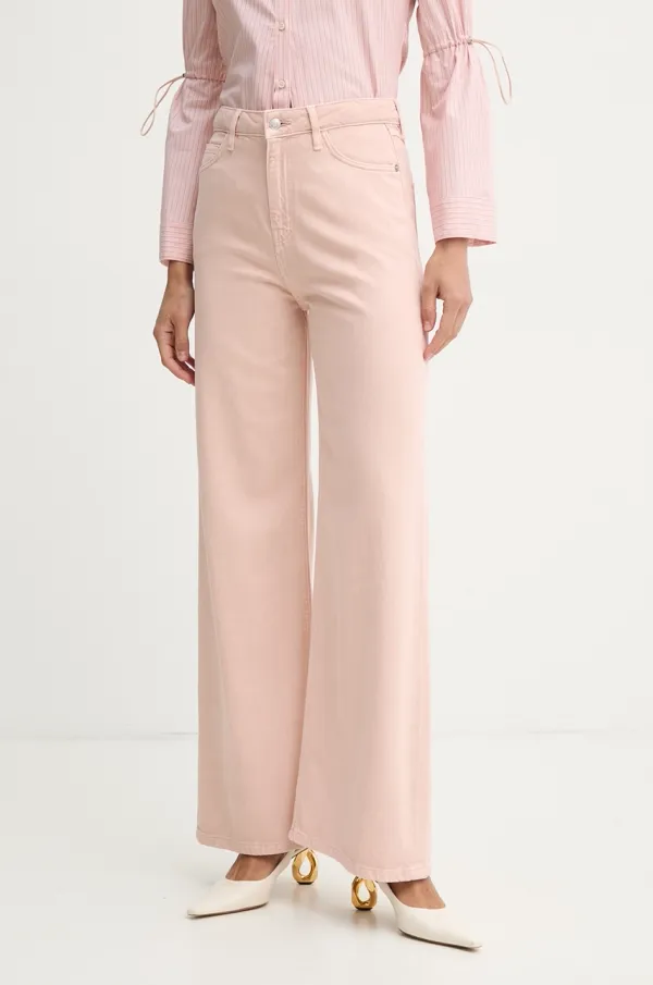 Guess Kavbojke Guess BELLFLOWER ženske, roza barva, W5RA82 WFD53