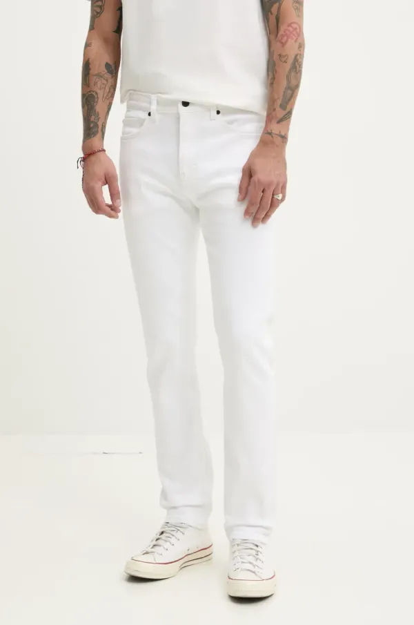 HUGO Kavbojke HUGO moške, bela barva, 50530605