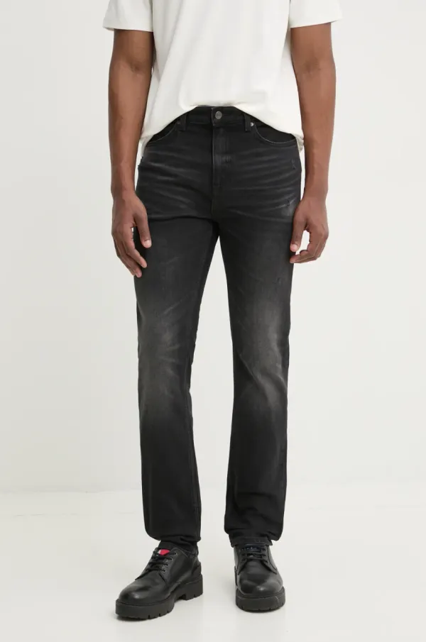 HUGO Kavbojke HUGO moške, črna barva, 50530597