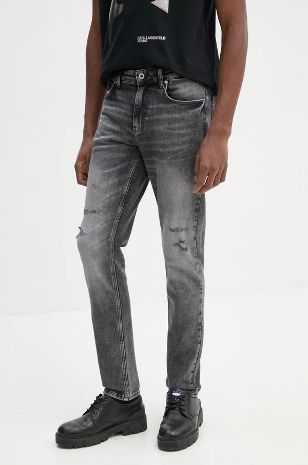 Karl Lagerfeld Jeans Kavbojke Karl Lagerfeld Jeans moške, siva barva, A1M10105