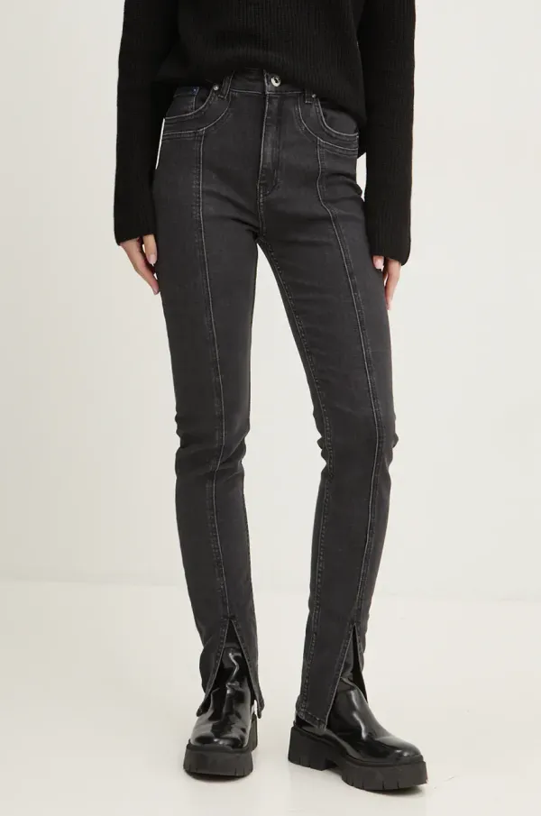Karl Lagerfeld Jeans Kavbojke Karl Lagerfeld Jeans ženske, črna barva, 246J1100