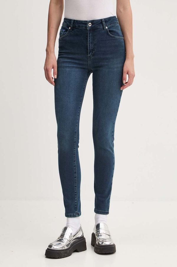 Karl Lagerfeld Jeans Kavbojke Karl Lagerfeld Jeans ženske, mornarsko modra barva, 246J1101