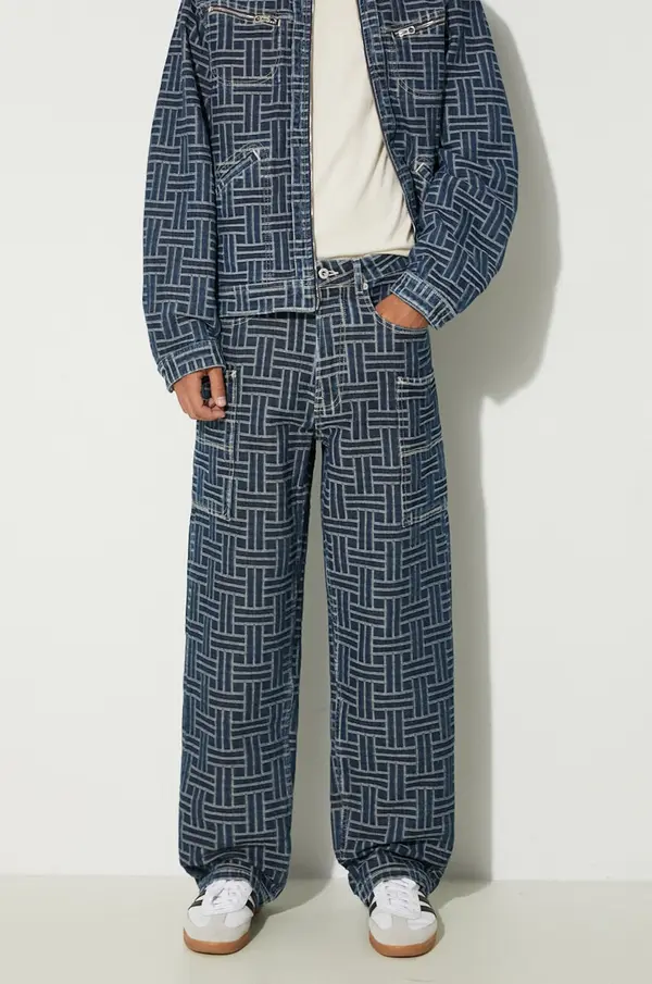 Kenzo Kavbojke Kenzo Cargo Monkey Fit Jeans Weave