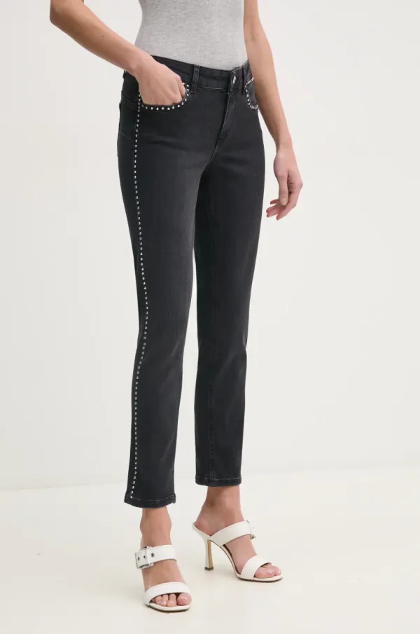 Liu Jo Kavbojke Liu Jo ženske, črna barva, UA5006 D4811