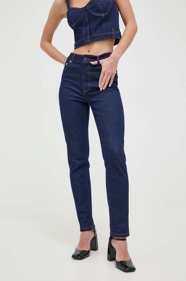 Moschino Jeans Kavbojke Moschino Jeans ženski, mornarsko modra barva