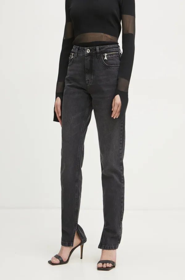 Patrizia Pepe Kavbojke Patrizia Pepe ženske, siva barva, 8P0702 D1WZN