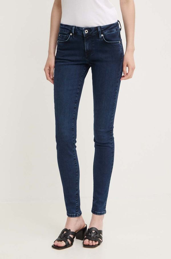 Pepe Jeans Kavbojke Pepe Jeans SKINNY JEANS LW ženske, mornarsko modra barva, PL204583CU2