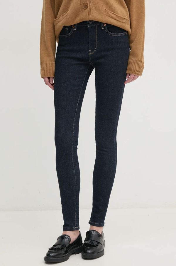 Pepe Jeans Kavbojke Pepe Jeans SKINNY JEANS MW REGENT ženske, mornarsko modra barva, PL204728BC1