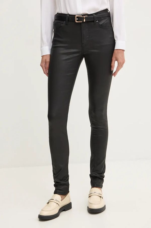 Pepe Jeans Kavbojke Pepe Jeans SKINNY JEANS MW ženske, črna barva, PL204728XM5